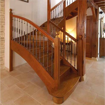 Exemple d'escalier en bois