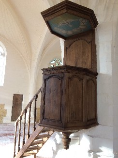 Rénovation de la chaire de l'église de Coclois