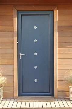 Exemple d'une porte d'entrée en mixte